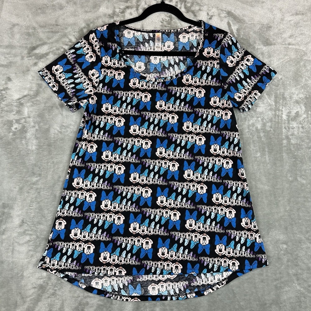 LuLaRoe Disney Collection T-Shirt Women's S Blue Mini Mouse The Classic Tee